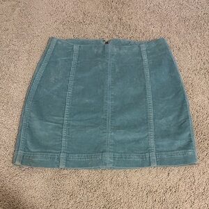 Wild Fable Teal Corduroy Mini Skirt